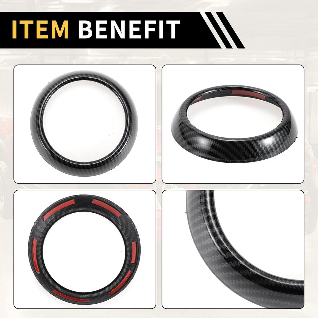 Dashboard Side Air Vent AC Outlet Cover Trim for Chevrolet Colorado for GMC Canyon 2023-2024 Central Dash Air Vent Ring Cover Trims ABS Carbon Fiber