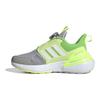 adidas Rapidasport Boa Round Head Buckle Shock Absorbing Wear Resistant Breathable Low Top Running Shoes Kids Running Shoes Gray Green IE4542