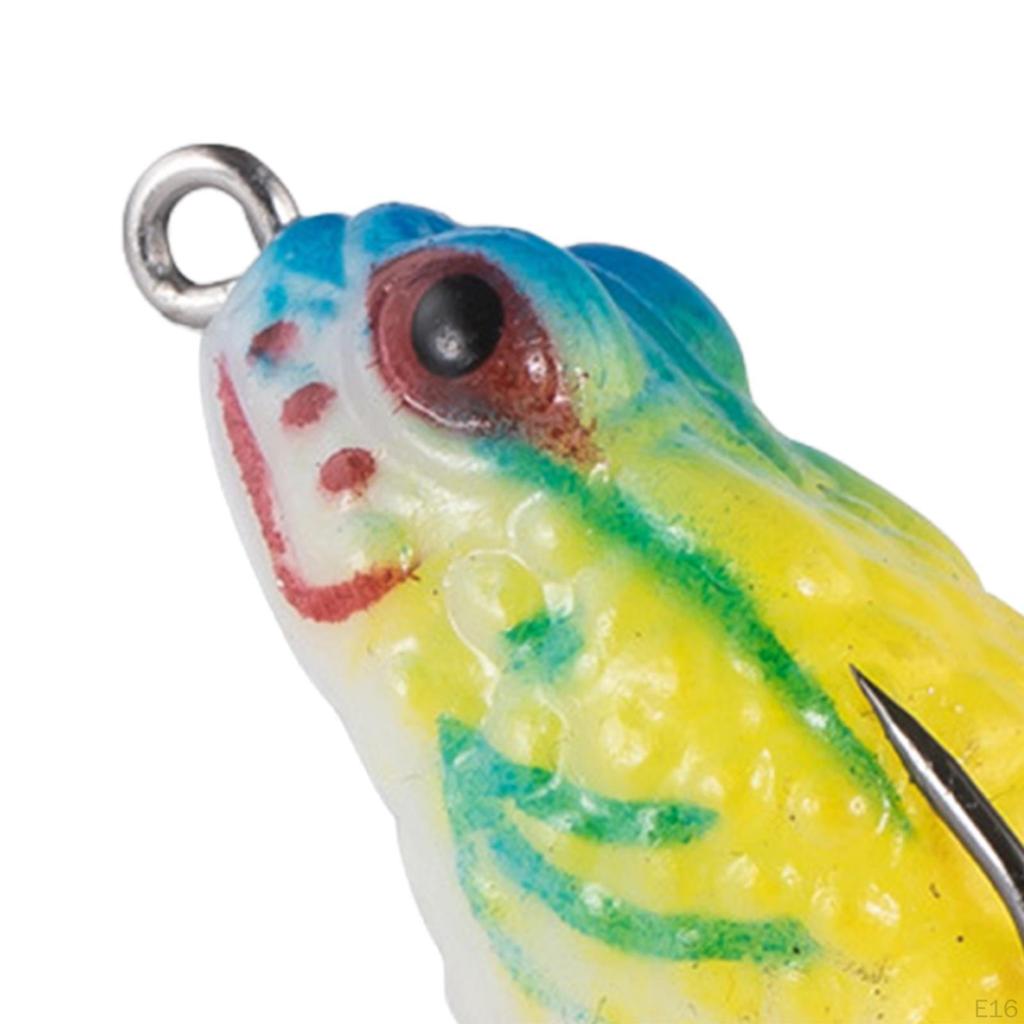Angel-Wobbler Topwater Silikon Barschköder Lebensechte Frosch auf dem Wasser Schwimmend