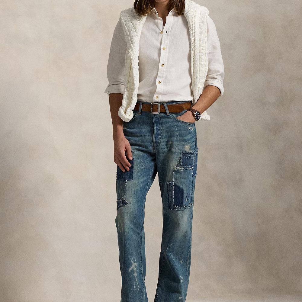 Polo Ralph Lauren Long Sleeve Button Front Solid Shirt Men shirts White 710964097-002