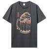 Die große Welle des Wochen-Craft-Bier-T-Shirts für Männer Betrunken Alkohol Trinken Vintage Baumwoll-T-Shirts Kurzarm-T-Shirt Lustige T-Shirts Oberteile