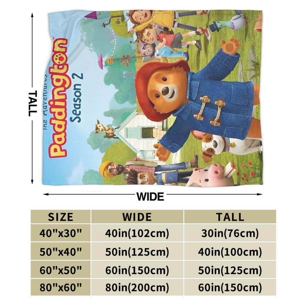 Soft Blankets Camping Britain Paddington Brown Bear Throw Blanket Flannel Bedspread For Couch Chair Graphic Sofa Bed Cover