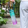 1L Water Bottle Roomy Fitness Athletic Water Bottle with Time Marker Lightweight To Carry Outdoor Activity Travel Drinking Bottle Drinkware
