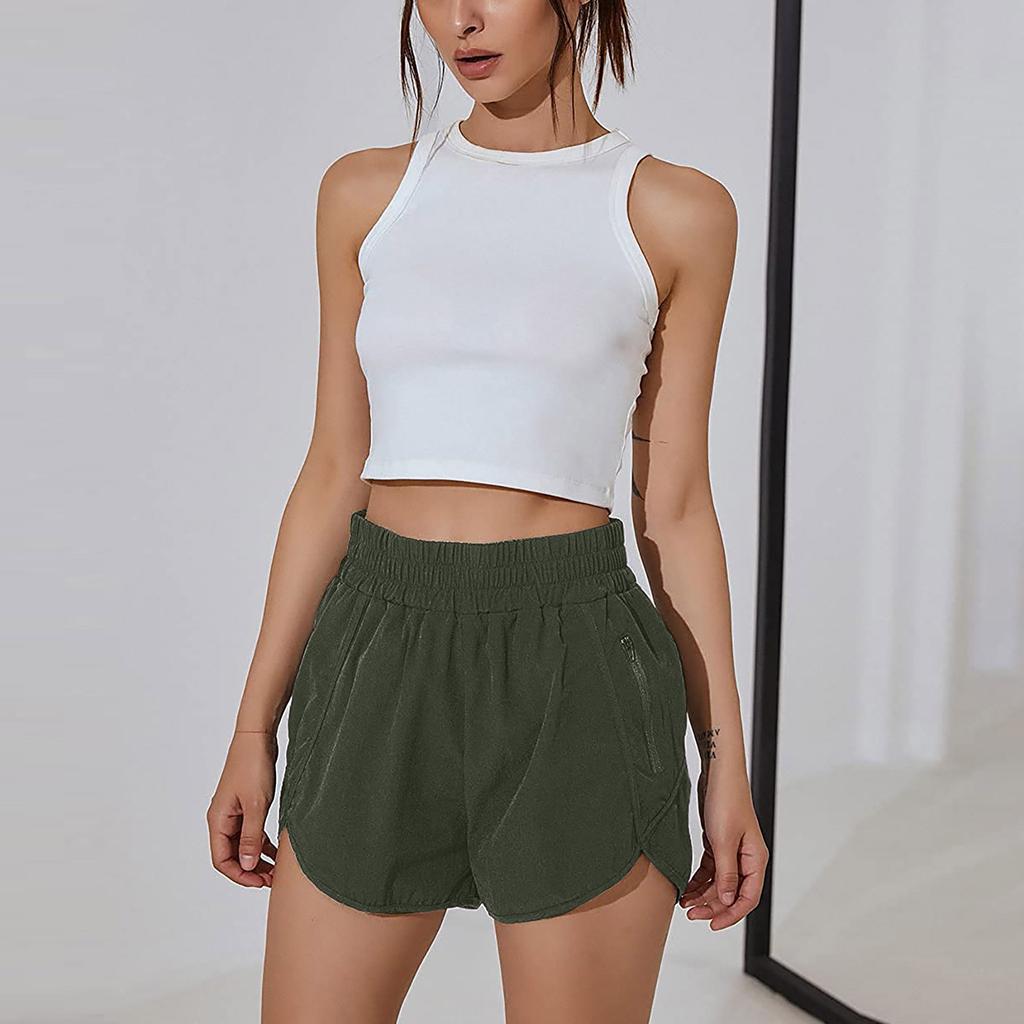 Women's Sports Running Fitness High Waist Loose Casual Quick-drying Shorts