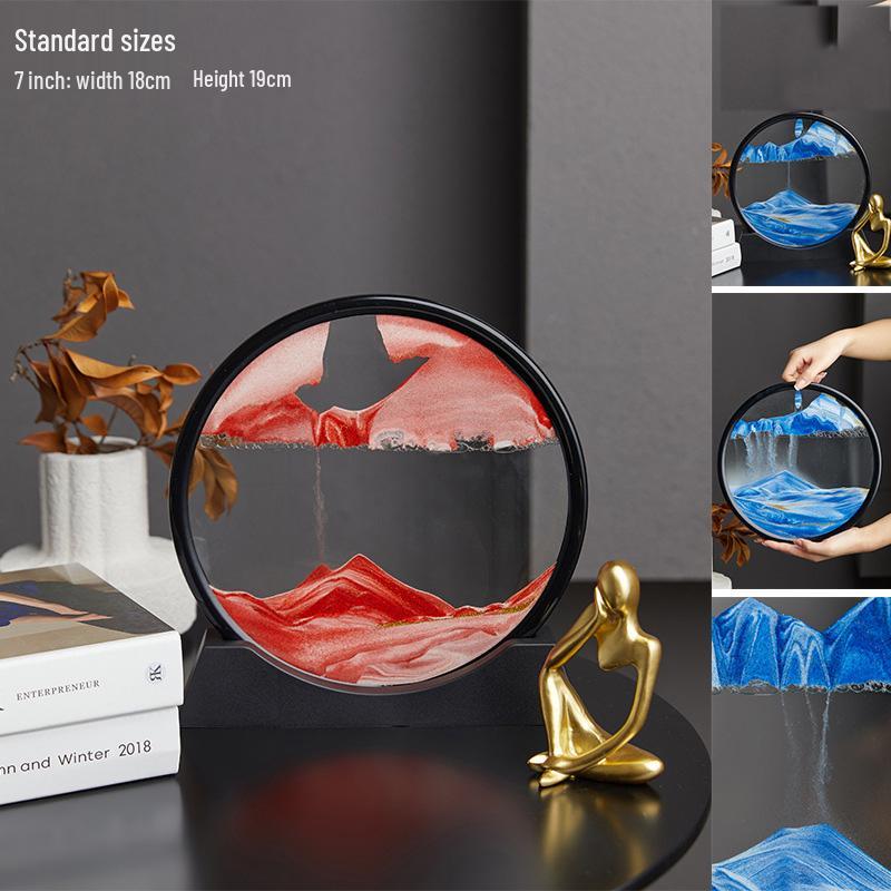 Treibsand-Sanduhr Kunst-Dekoration: Stilvolle Dekoration für Wohnzimmer & Weinschrank, Tolles Geschenk für Mädchen & Studenten