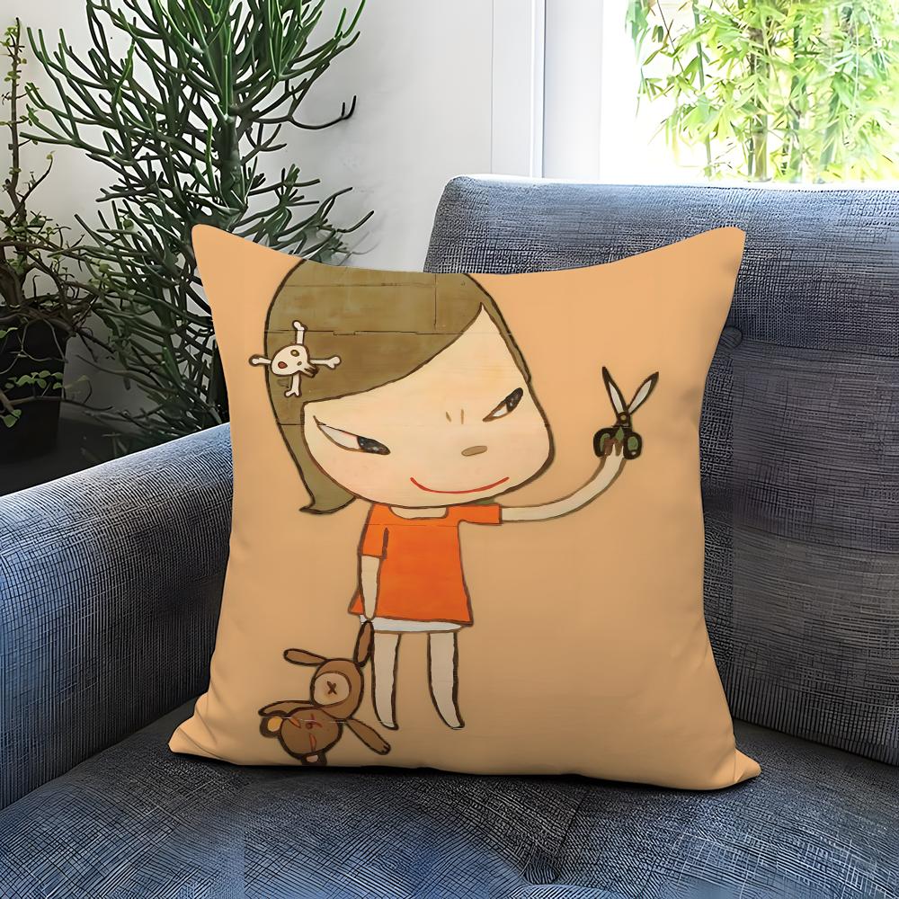 POPULAR Y-YYoshitomoo Naraa Cushion Cover Comfortable Reversible Pillow Cover Ideal for Car Sofa Bedroom & Beyond