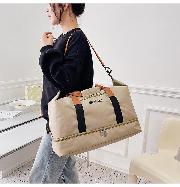 Waterproof Large Capacity Lightweight Travel Bag with Shoe Compartment for Business and Short Trips