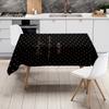 Modern Polka Dot Tablecloth: Perfect for Celebrations - This stylish table cloth features a chic polka dot pattern in bold black