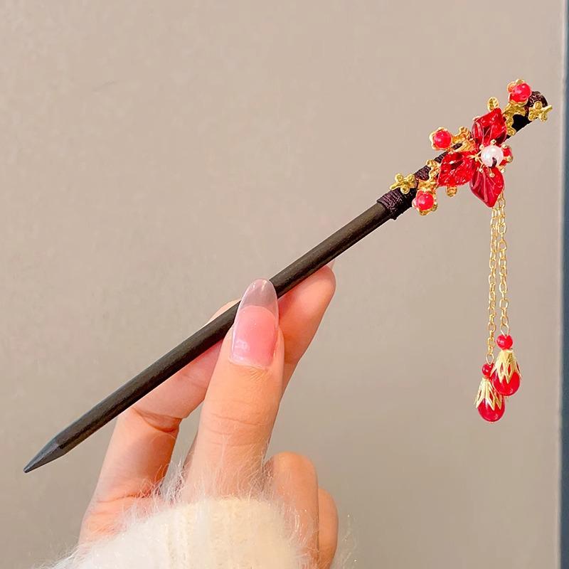 Elegante Hanfu-Blumenhaarnadel: High-End Quasten-Stufen-Schütteln für Hochsteckfrisur