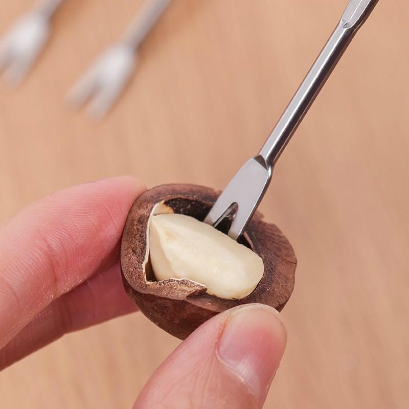 2/6PCS Stainless Steel Crab Meat Picker Seafood Eating Tool Fruit Fork Nutcracker Nut Tool Needle for Kitchen And Dining