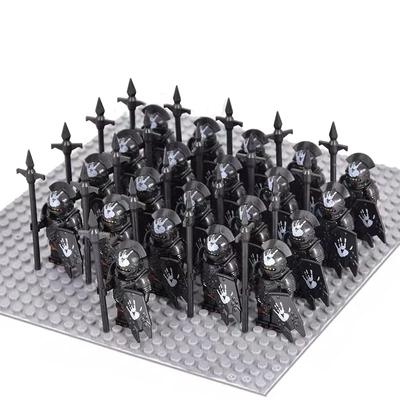 21 stuks Middeleeuwse Dwerg Krijger Elfen Ridders lotr en Uruk-hai Orc Rohan Elfen Krijgers Soldaat figuren Bouwsteen Blokken Speelgoed