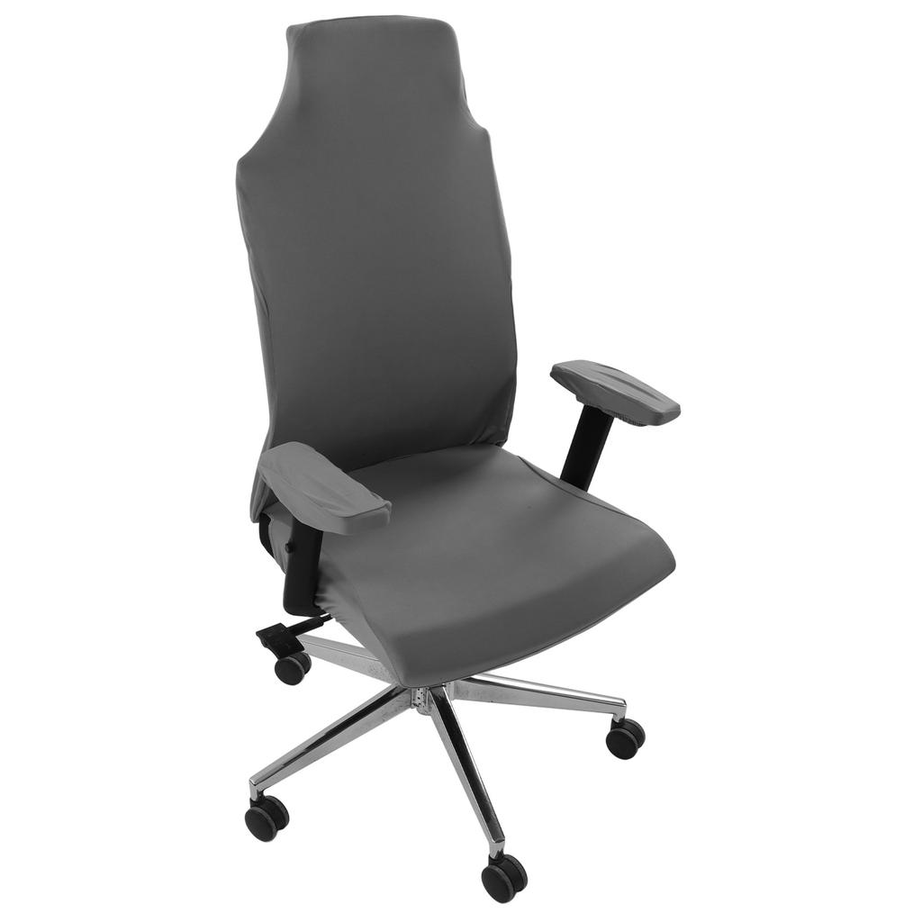 Gaming Chair Cover Pure Color Breathable Polyester High Resilience Office Chair Slipcover with Armrest Cover for Home