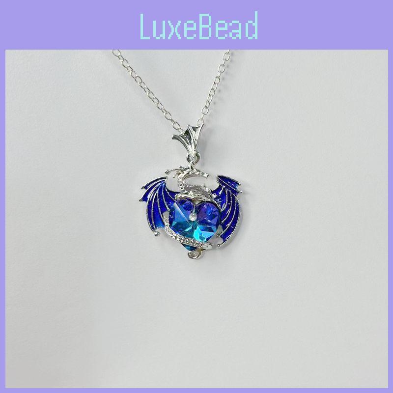 Temu Cross-border New Arrival Colorful Pendant Necklace With Heart-shaped Birthstone Dragon Wholesale Factory Direct Sale Haojie