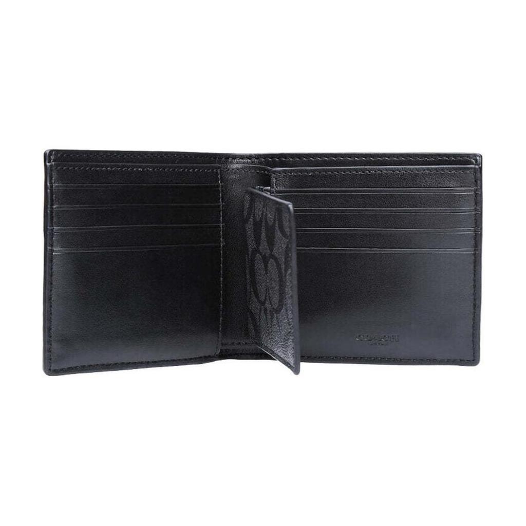 Neues COACH 3 IN 1 Portemonnaie PVC Polyvinylchlorid Geldbörse Herren Schwarz CW344-QBMI5