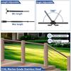 Black Cable Railing Kit, T316 Stainless Steel 1/8” Swage Toggle Turnbuckle Hardware for Wood Posts, Stair Deck Cable Railing System,