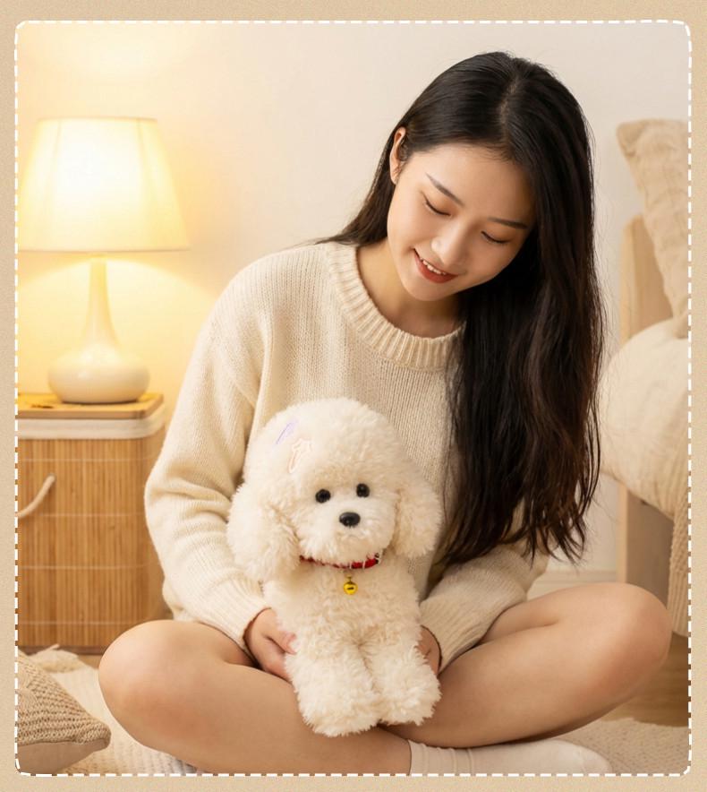 Cute Realistic Teddy Dog Plush Toy - Children's Birthday Gift & Desk Companion