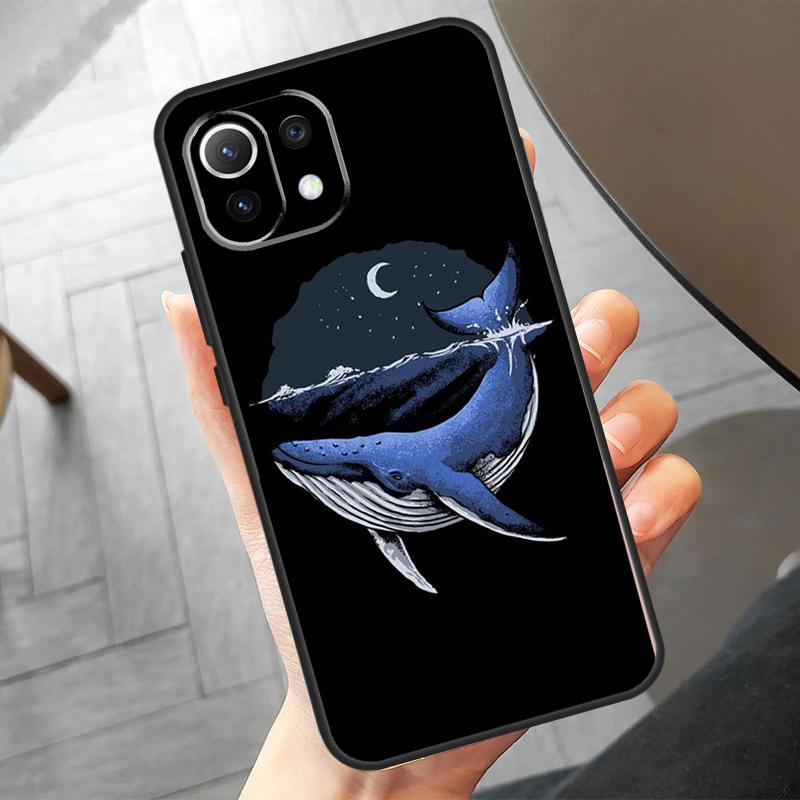 Whale Fish Wave Sea Case For Xiaomi 14 13 Ultra 11T 12T 13T Pro 12 Lite POCO X6 F6 Pro M6 X5 X3 F3 M5s F5 Cover