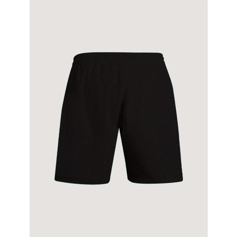 Men's Polyester Crew Neck Sweatshirt Set with Relaxed Fit Shorts Comfortable Casual Daily Wear