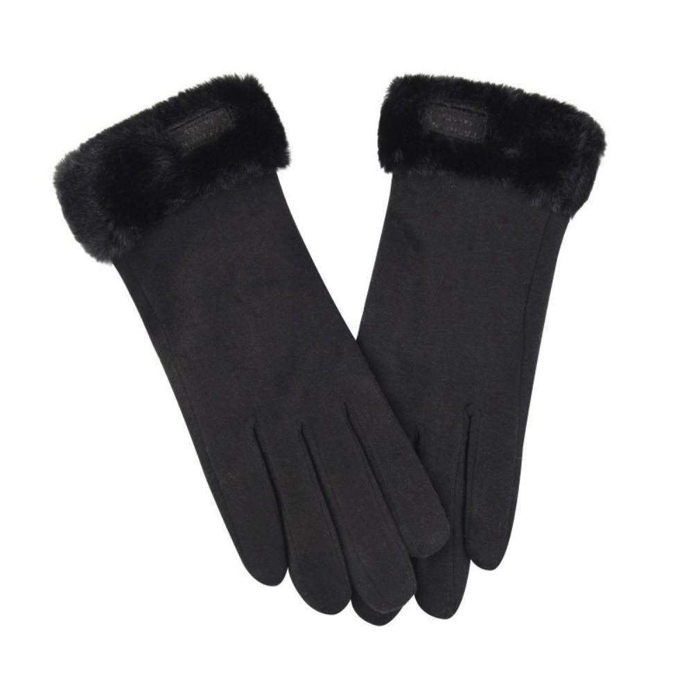 Touchscreen Thermal Gloves Fuzzy Cuff Sports Cycling Mittens Comfortable Plush Gloves  Skiing