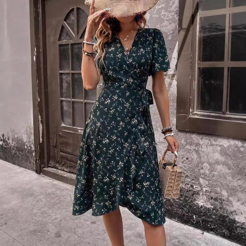 Women's Summer Print Fashion Small Floral Dress