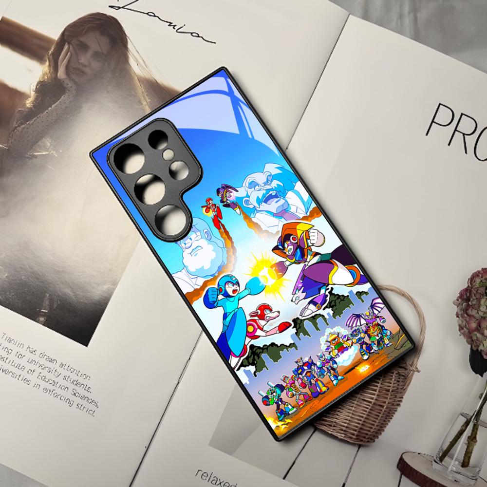 Rockman Megaman Game Phone Case For Samsung Galaxy S25 S24 S23 S22 S20 S21 Note20 Ultra Plus Fe Colored Silver Cover