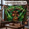 Coperta Morbida e Accogliente con Tema Foresta di Funghi Testo Personalizzato con Nome per Divano Letto Casa