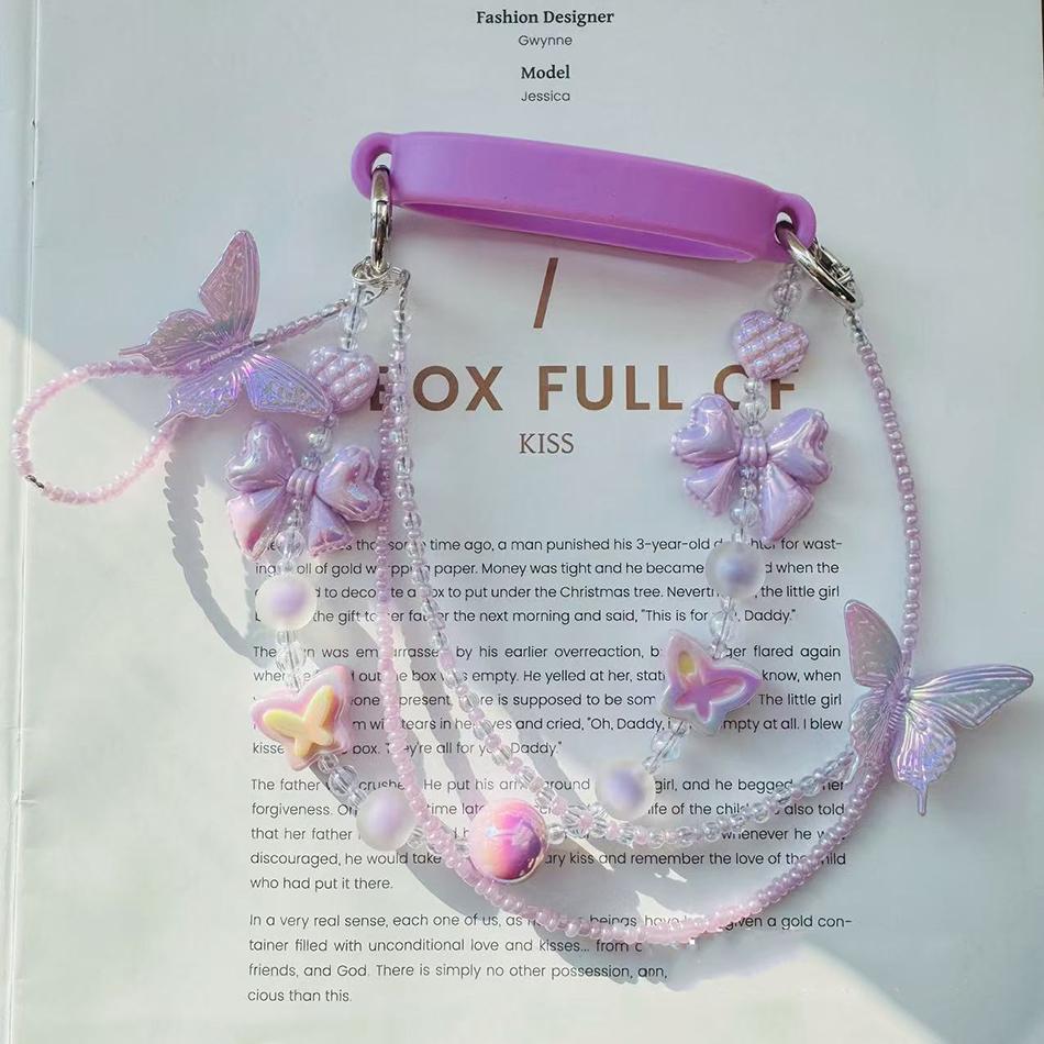 Water Bottle Handle Strap For Stanley Cup 30oz/40oz Portable Cute Crystal Cup Set 6-10cm Silicone Sling Thermos Cup Accessories