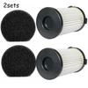 2Sets Replacement Filter + Sponge Kit For Moosoo D600 D601 Corded Vacuum Cleaner