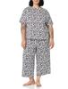 Amazon Essentials Navy Jersey Pajama Set with Silhouette Floral Size Small Women's Print,