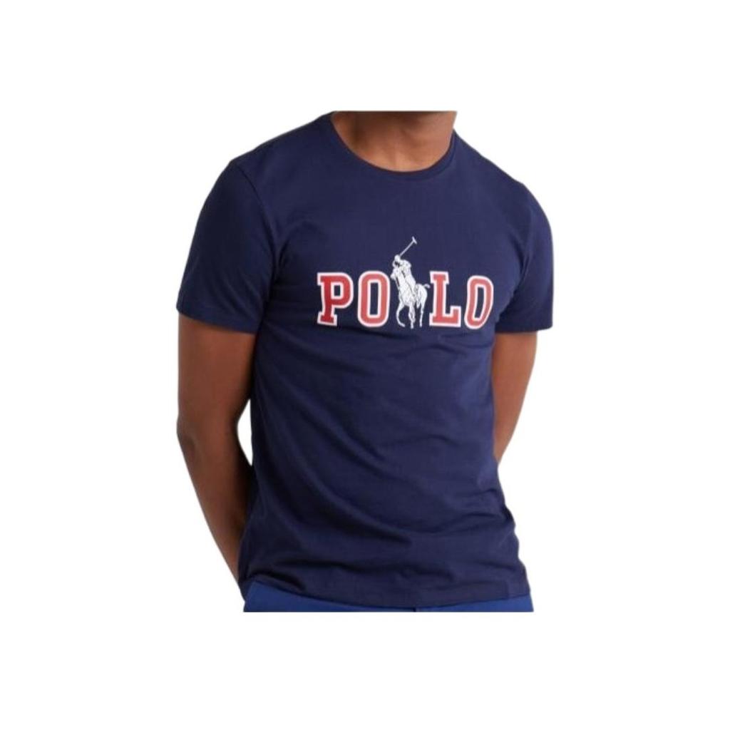 Polo Ralph Lauren Ss25 Crew Neck Logo Graphic Short Sleeve T-Shirt Men T-Shirts Navy-Blue 710753371-003