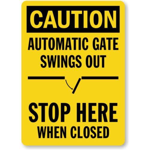 

Automatic Gate Swings Out Aluminum Weatherproof Sign pAluminum 20x30cm（7.8x11.8inch）