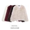 Kaslead New Arrival Women's Clothing Fashion Style Stylish Simple and Versatile Artificial Fur Effect Short Coat