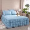 3pcs European Lace Edge Bedspread Single Piece Princess Style Lace Thin Protective Case Dust Proof Summer Bed Skirt