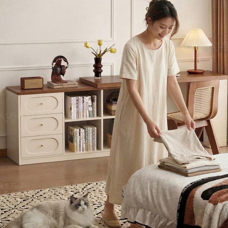 French Drawers Dressing Table Corner Desk Bedroom Wooden Dressing Table Storage Makeup Schminktisch Household Furniture