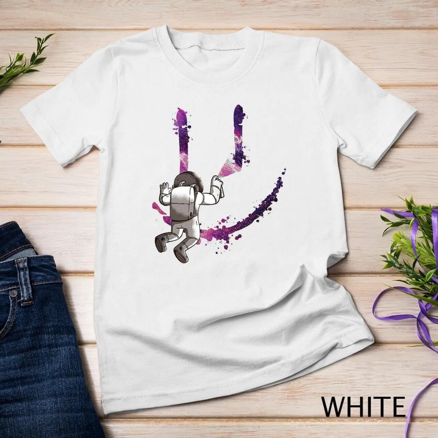 Colorful EDM Graffiti Astronaut Design Dance Rave Music T shirt S