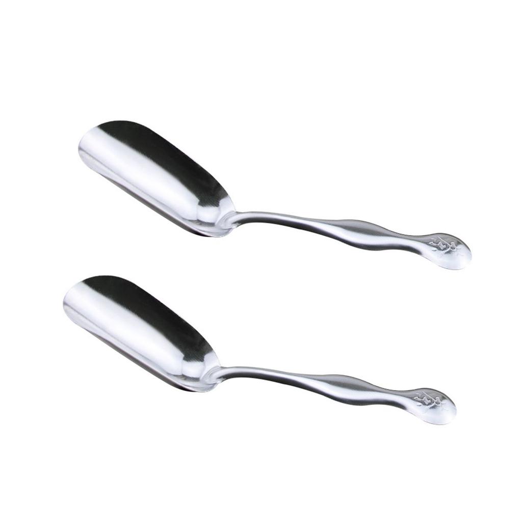 2pcs Stainless Steel Tea Spoons for Teabags Loose Tea Spoon Scoop Tableware Tea Bags Coffee Spoon Iron Shovel Ice Cream Spoon