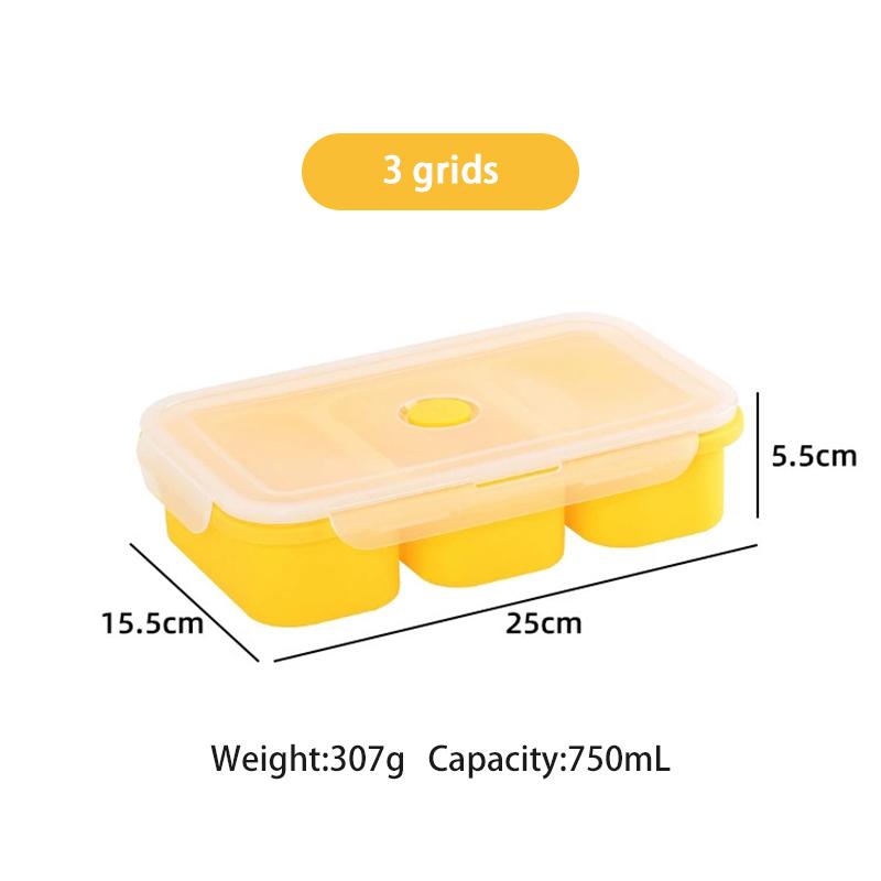 Multi Grid Soup Jelly Box Fruit Food Crisper Retain Freshness Silicone Rubber Complementary Food Freeze Storage Microwave Oven
