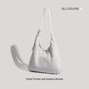 Neon Color Knitted Bag New Large Capacity Shoulder Tote Messenger Bag