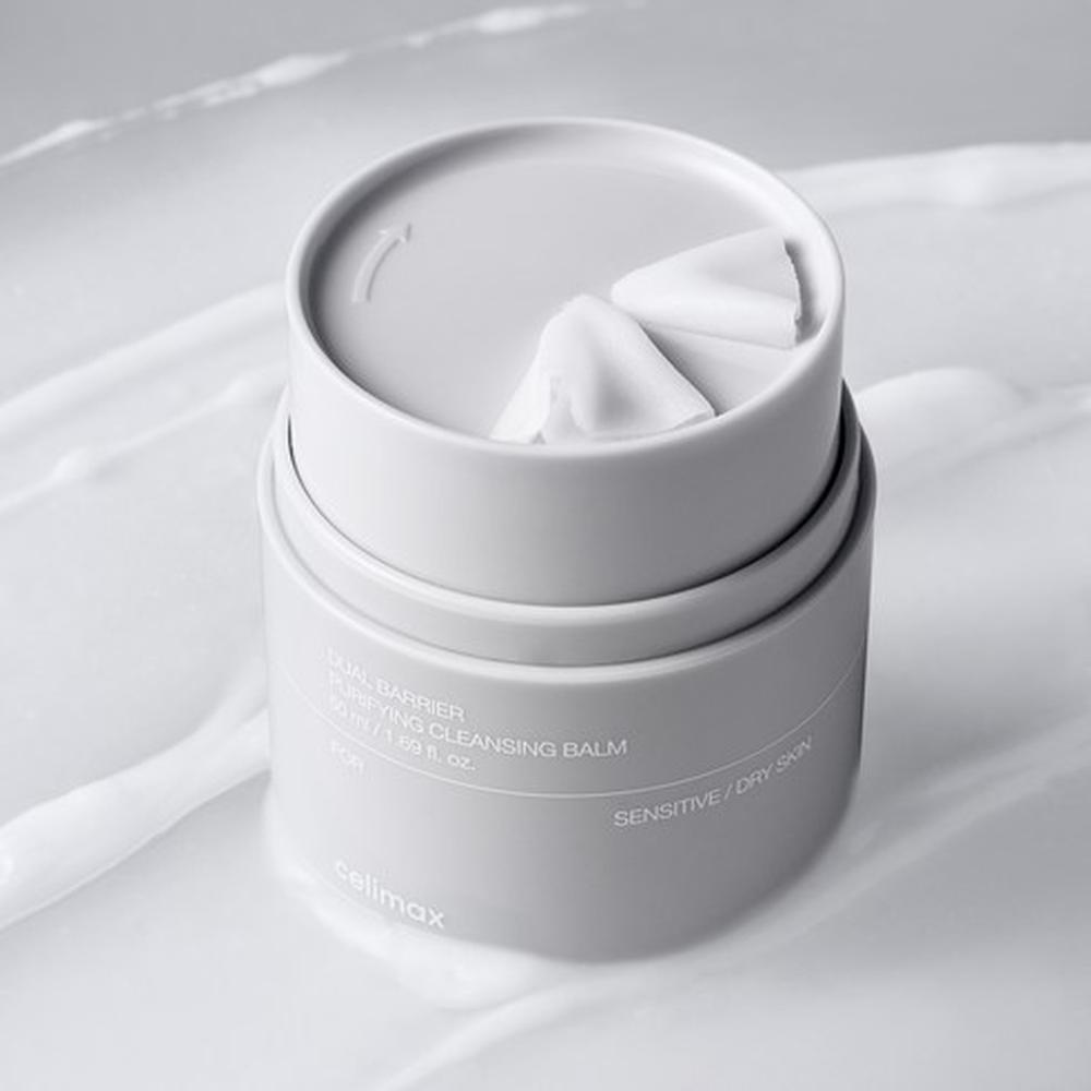 CELIMAX Dual Barrier Purifying Grinding Cleansing Balm 50ml + Refill 50ml - Deep Pore Makeup Removal, Korean 50ml+Refill 50ml