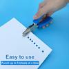 1PC Single Hole Punch 1/4” Paper Hole Puncher for Crafts, One Hole Puncher with Blue Soft Grip Handle, Handheld Circle Punch for Paper Crafts