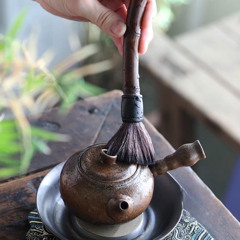Natural Pot Brush Handmade Old Bamboo Tea Brush Bamboo Root Bamboo Tea Brush Kung Fu Tea Accessories