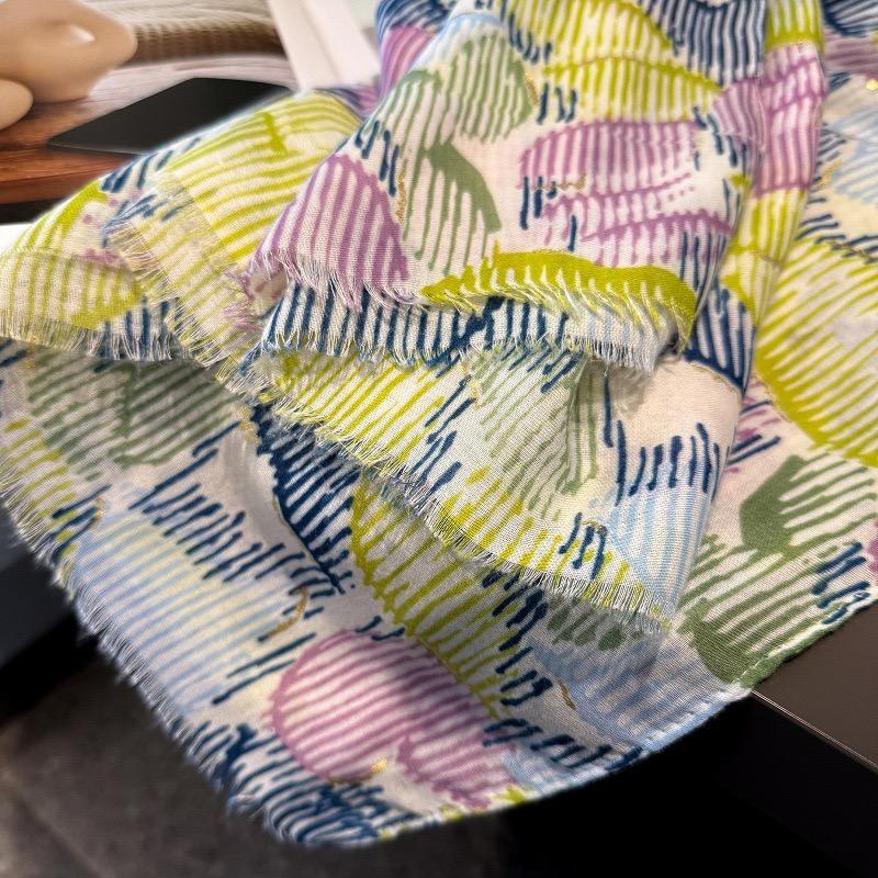 Winter Fashion Ombre Geometric Fringe Viscose Shawls Scarf High Quality Wrap Pashmina Stole Bufandas Muslim Hijab 180*90Cm