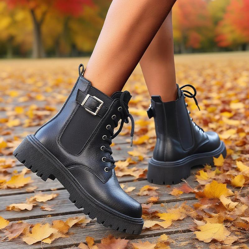 Martin Boots Women's Shoes: New Thick-soled Ankle Boots, Plus-size Outerwear Women's Boots