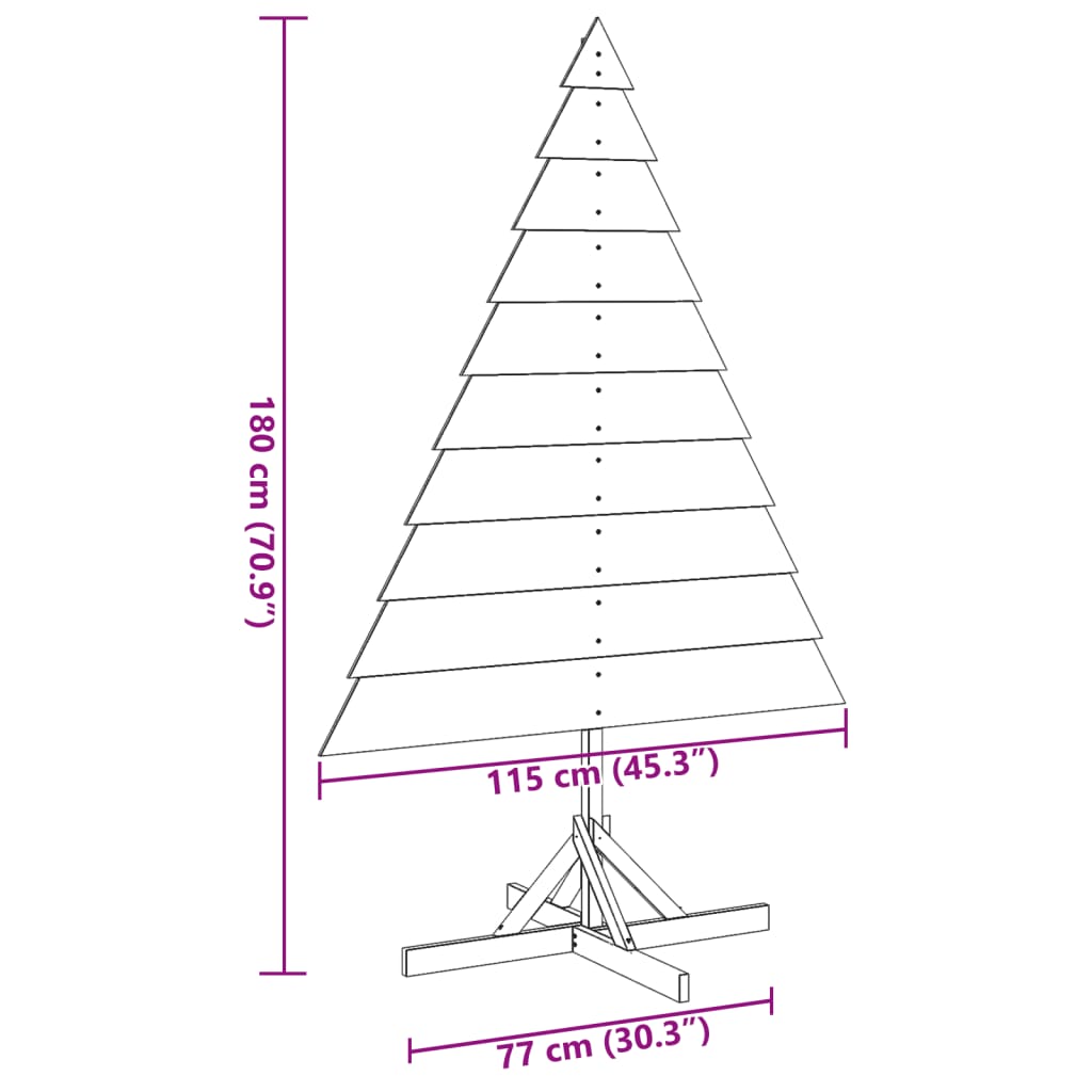 Christmas Tree for Decorating 180 Cm Solid Wood