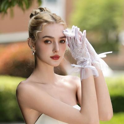 Wedding White Gloves Wedding Concert Operas Party Costume White Gloves for Bride and Bridesmaids Lady Gloves