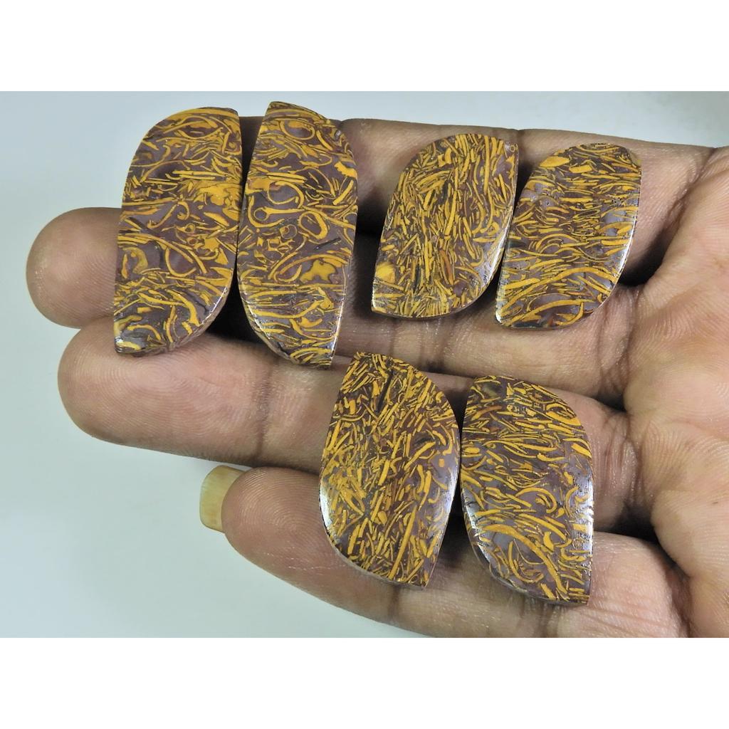 27-36 MM Natürlicher Mariam Jaspis Fancy Passendes Paar Lose Edelsteine 3 Paar Los A-609