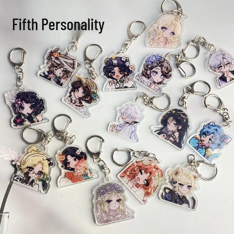 Identity V Little Girl Anime Badge with Silver Glitter Guts Joseph Pendant