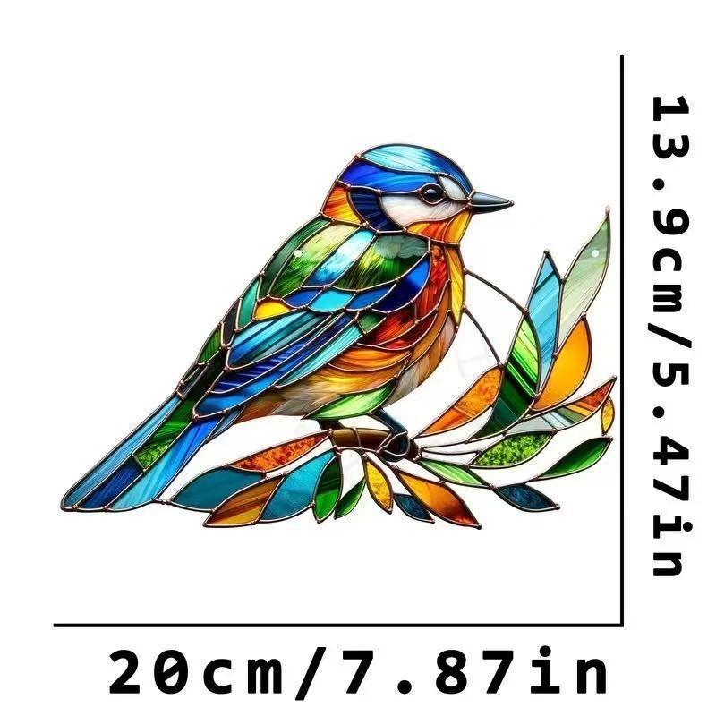 Pretty Bird Acrylic Living Room Courtyard Pendant Holiday Scene Decorative Pendant Gift