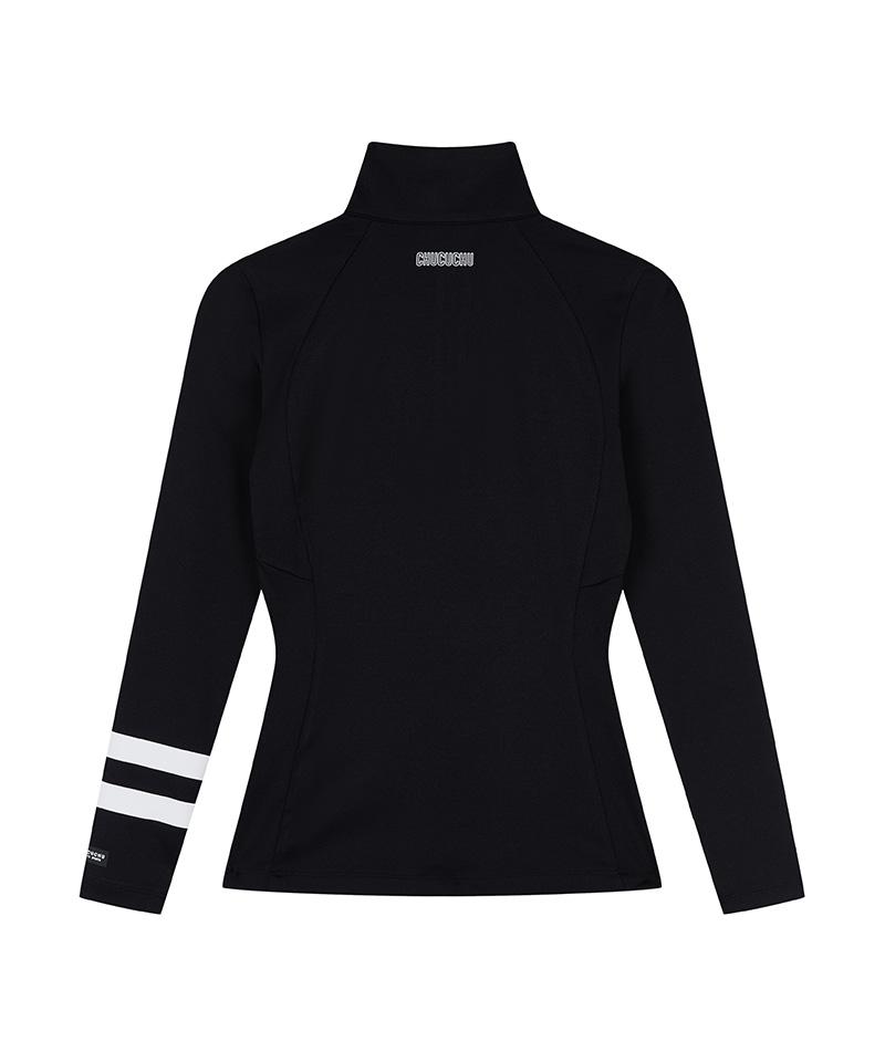 CHUCUCHU Cbefw-Ts004W Slim Line Half Zip T-Shirt