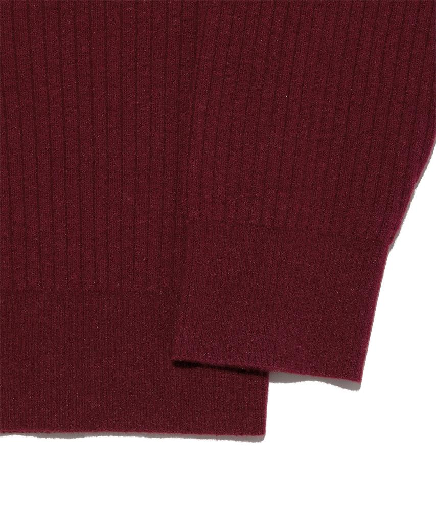 LEE Women Color Block Collar Knit Burgundy